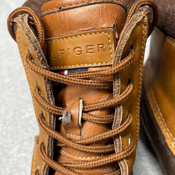 Tommy Hilfiger Charlie Duck Boots Mens Size 9 Brown Leather Waterproof Lace Up main image 4